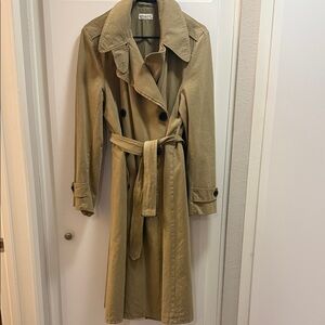Dries Van Noten Tan Cotton Trench Coat Medium